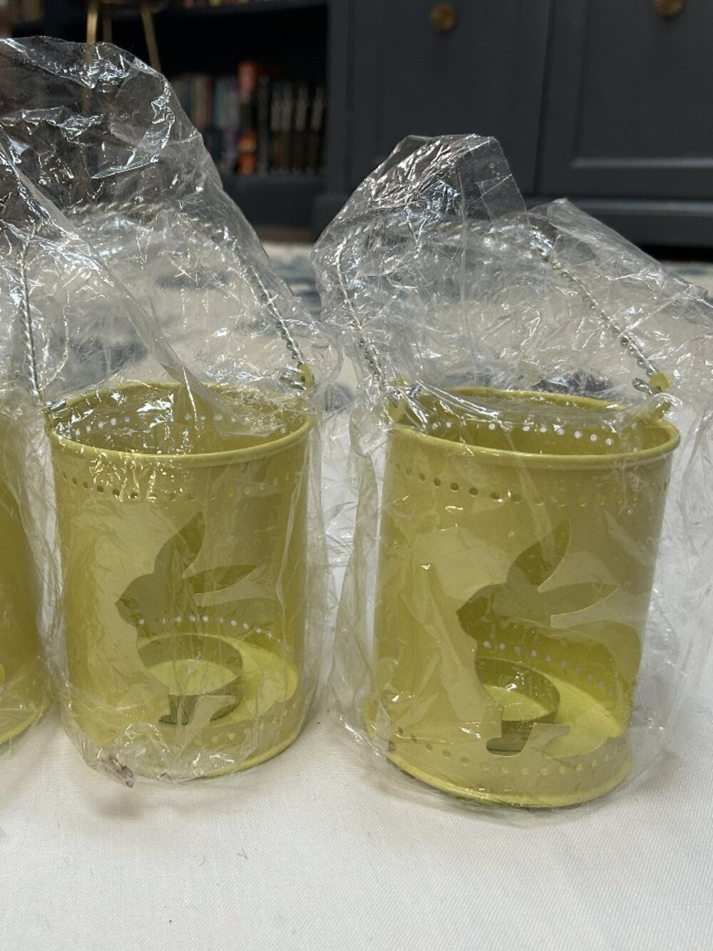 🐰 Sur La Table Easter Bunny Tin Candle Holders — Set of 3 | New in Bags